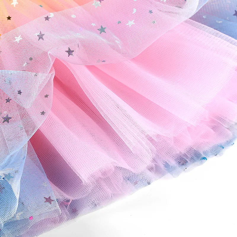 Girls Tutu Skirts Stars Print Princess Pettiskirts Kids Ballet Dancing Party Skirt Children Gradient Costume Clothes - Image 6