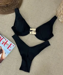 Push Up Bikinis 2026 Sexy Women Swimsuit Female Swimwear Solid Micro Bikini Set Swimming Suit Beachwear Thong Brazilian Biquini - Image 4