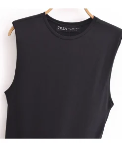 MUJER 2025 Woman Dresses Belt Pleated Midi Dress Women Sleeveless Summer Dress Woman Knitted Party Dresses for Women Sundress - Image 4