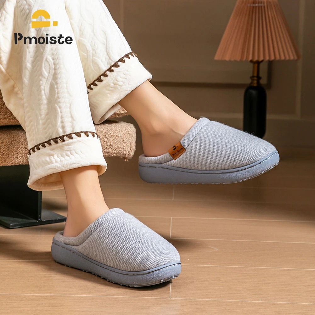 Wedge Slippers Women TPR Sole Platform Cushion Non Slip Soft Warm Solid Color Living Room Shoes casual Luxury House - Image 6