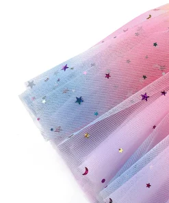 Girls Tutu Skirts Stars Print Princess Pettiskirts Kids Ballet Dancing Party Skirt Children Gradient Costume Clothes - Image 5