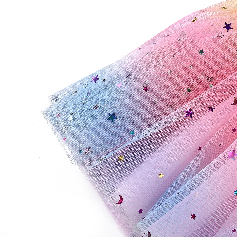 Girls Tutu Skirts Stars Print Princess Pettiskirts Kids Ballet Dancing Party Skirt Children Gradient Costume Clothes - Image 5