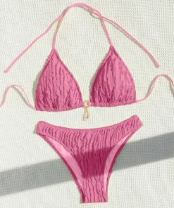 Sexy Bikinis Sets Two-piece Women's Swimsuit Ruffled Halter Neck Bikini 2025 Female Swimwear for Woman Beach Wear Bathing Suit - Image 6