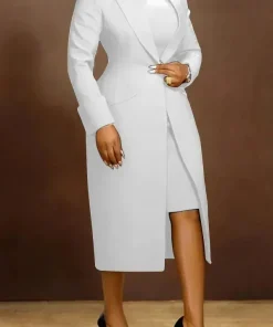 BWQ Women's Set Full Sleeve Long Blazer Coat+ Long Dress Suit Winter Streetwear Two 2 Piece Set Africa OL Work Outfits - Image 5