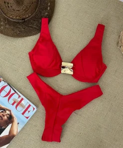 Push Up Bikinis 2026 Sexy Women Swimsuit Female Swimwear Solid Micro Bikini Set Swimming Suit Beachwear Thong Brazilian Biquini