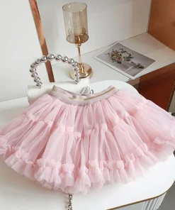 Girls Tutu Skirt 2-9 Years, Kids Mesh Skirt, Children's Tulle Dress, Fluffy Layered Skirt, Princess Net Skirt for Toddler & Girl