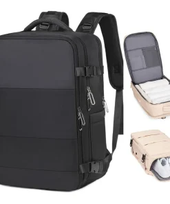 35L Large Capacity Travel Backpack Oxford Shoe Pouch Travel Luggage Bagpack with USB Charging Port Waterproof Carry On Backpack - Image 5