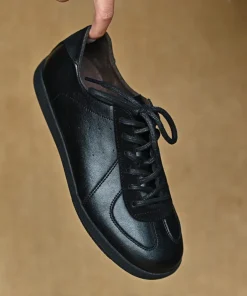 Genuine leather German training shoes Woman flats suede Retro For Women's sneakers Luxury High quality - Image 6