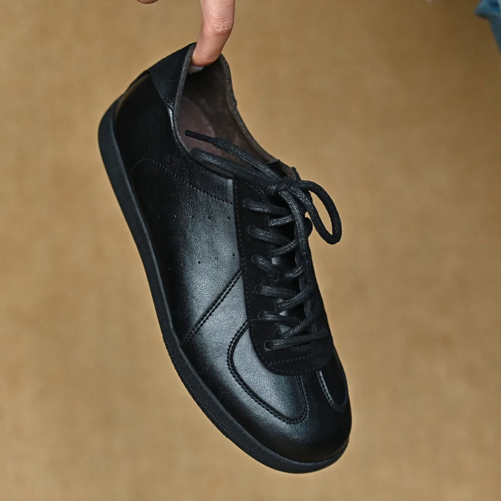 Genuine leather German training shoes Woman flats suede Retro For Women's sneakers Luxury High quality - Image 6