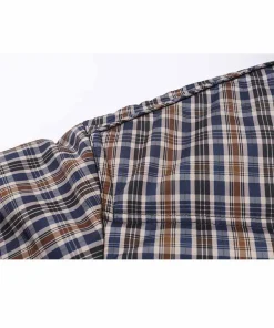 HH Woman Winter Fashion Long Sleeves Stand Collar Plaid Pocket Zipper Decoration Cotton Jacket Female Versatile Cotton Jacket - Image 5