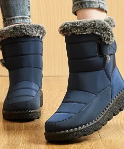 Women's Boots 2025 Trend Winter Shoes For Woman Winter Boots Ankle Low Heels Botas Mujer Waterproof Snow Boots With Fur Shoes - Image 5