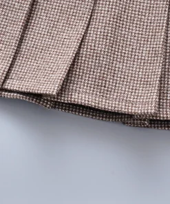 Girls' Half Skirt Pleated Skirt For Spring And Autumn Children's Stylish Versatile Short Skirt For Autumn And Winter - Image 5