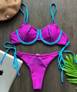 RUOTONGSEPT New Sexy Push up Bikini Set Swimsuit Women's low-waist Swimwear For Female Two Piece Beachwear 2023 Bathing Suit - Image 6