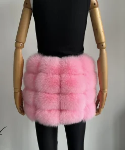 Alternative view of BEIZIRU Real fox fur Mini Pencil Skirt Women's Fashion Fur Skirts Warm And Stylish