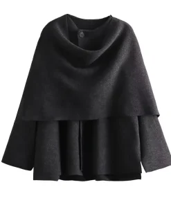 MUJER Plush Winter Coats for Women Asymmetric Scarf Demi-season Jacket for Women Parkas Long Sleeve Padded Coat Woman Jacket - Image 3