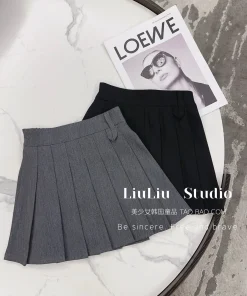 Korean children's suit skirt J skirt girls' mid size children's stylish half skirt 2025 spring and autumn winter fashion - Image 4