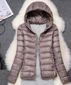 Women Puffer Jacket 15 Colors Plus Size 5XL 6XL 7XL 2025 New Spring Autumn Female Ultra Lightweight Packable Hooded Down Coats - Image 6