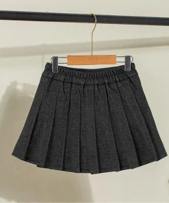 Alternative view of Preppy Pleated Skirts For Girls Children's Clothing Bear Children's Day Casual A Line Dress