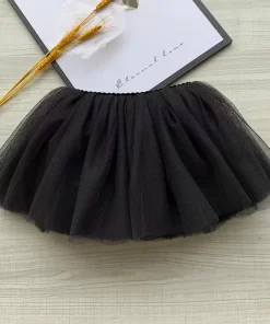 Children's Dance Skirt Soft Yarn Ballet Skirt White Tutu Four-Layer Performance Skirt Female - Image 5