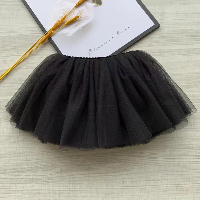 Children's Dance Skirt Soft Yarn Ballet Skirt White Tutu Four-Layer Performance Skirt Female - Image 5