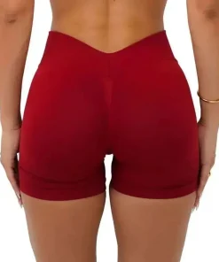 Gym Shorts Woman Seamless Yoga Shorts Fitness Training Yoga Clothing Butt Lifting Workout Short Leggings V Waist Sports Shorts - Image 3