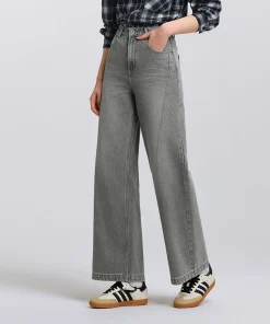 Semir Jeans Women High-waisted Wide-leg Trousers 2025 New Spring Long Trousers Street Style Trendy Versatile Trousers - Image 5