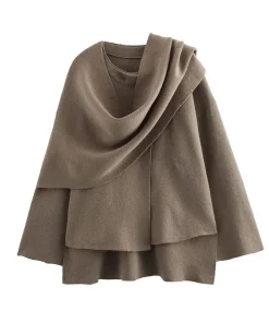 MUJER Plush Winter Coats for Women Asymmetric Scarf Demi-season Jacket for Women Parkas Long Sleeve Padded Coat Woman Jacket - Image 4