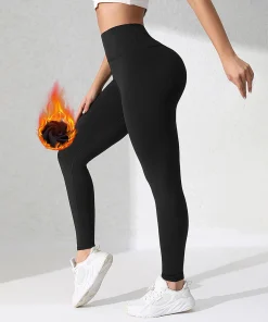 Women's Winter Warm Fleece Lined Leggings Thick Velvet Tights Thermal Pants - Image 3