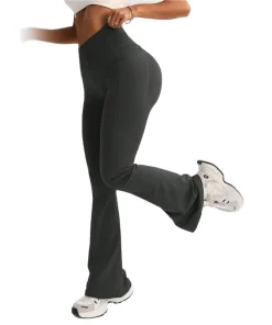 Women's Thermal Fleece Wide Leg Yoga Pants High Waisted Booty Lifting Outdoor Fitness Leggings High Stretch Lounge To Trail Wear - Image 6