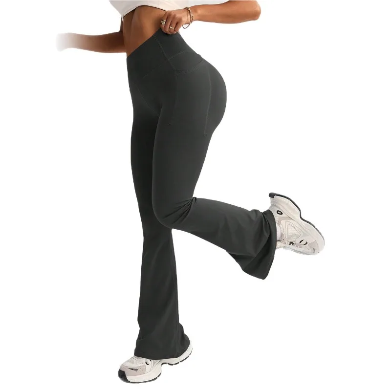 Women's Thermal Fleece Wide Leg Yoga Pants High Waisted Booty Lifting Outdoor Fitness Leggings High Stretch Lounge To Trail Wear - Image 6