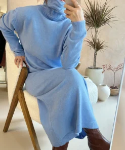 New 2025 Autumn Winter Sweater Dress Women Japanese y2k Turtleneck Long Sleeve Thicken Loose Knitted Long Dresses Hot Sale - Image 4