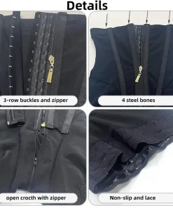 Alternative view of Fajas Colombian Shaperwear Women High Compression Girdles Waist Trainer Tummy Control Panties High Waist Body Shaper Shorts