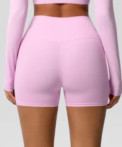 Solid Color Yoga Pants With Pockets Quick Drying High Waisted Gym Push Up Yoga Shorts for Woman Breathable Workout Fitness Short - Image 4