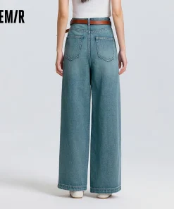 Semir Jeans Women High-waisted Wide-leg Trousers 2025 New Spring Long Trousers Street Style Trendy Versatile Trousers - Image 3