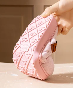 Wedge Slippers Women TPR Sole Platform Cushion Non Slip Soft Warm Solid Color Living Room Shoes casual Luxury House - Image 5