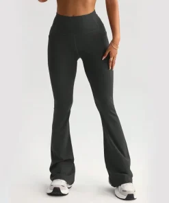 Women's Thermal Fleece Wide Leg Yoga Pants High Waisted Booty Lifting Outdoor Fitness Leggings High Stretch Lounge To Trail Wear - Image 3
