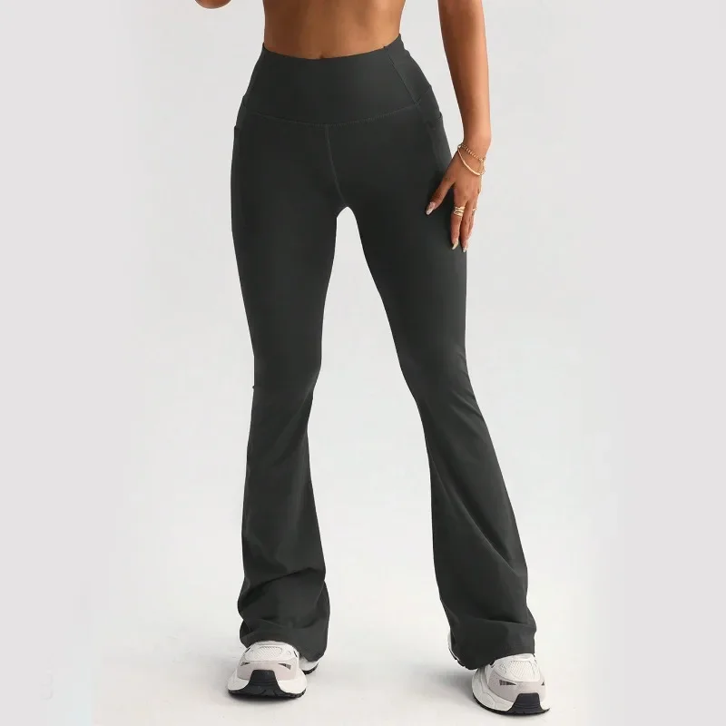 Women's Thermal Fleece Wide Leg Yoga Pants High Waisted Booty Lifting Outdoor Fitness Leggings High Stretch Lounge To Trail Wear - Image 3