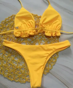 Summer Swimsuit Women Sexy Lace Up Padded Push-up Bikini Set Bandage Brazilian Swimwear Bathing Suit Beachwear - Image 4