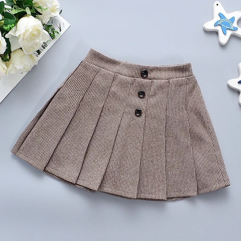 Girls' Half Skirt Pleated Skirt For Spring And Autumn Children's Stylish Versatile Short Skirt For Autumn And Winter
