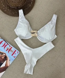 Push Up Bikinis 2026 Sexy Women Swimsuit Female Swimwear Solid Micro Bikini Set Swimming Suit Beachwear Thong Brazilian Biquini - Image 3