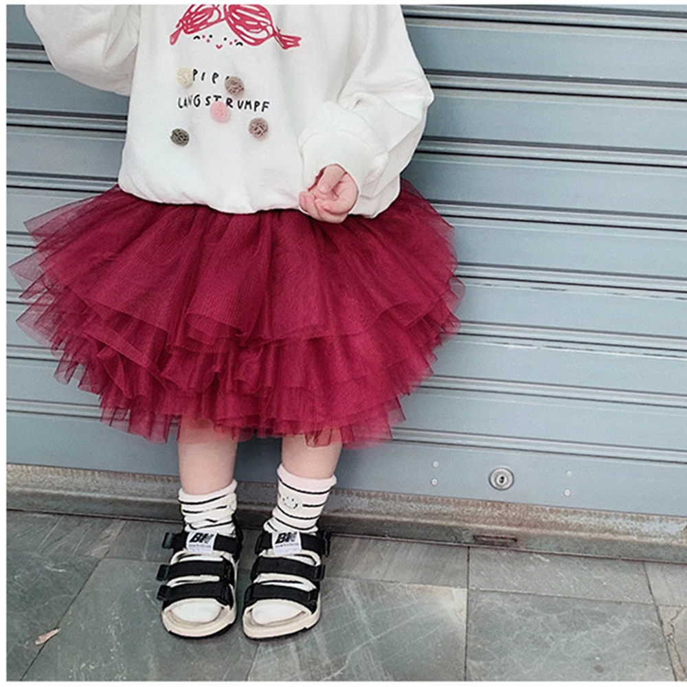 Little Girls Tutu Skirts Black Fluffy Toddler Tulle Princess Ball Gown Pettiskirt Ballet Dance Kids Party/birthday Skirt 1-7T - Image 6