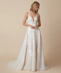 Wedding Dress Vestido De Noiva Sexy Customized V Neck Sleeveless Lace Applique Sweep Train Backless Bridal Gown for Woman - Image 4