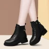 Rubber boots with round toe and side zipper, low heelPUFashion Boots with Platform Sole Short Boots2025Women's Winter Snow Boots