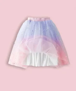Girls Tutu Skirts Stars Print Princess Petty Girls Dancing Party Skirt Children Gradient Costume Clothes - Image 3
