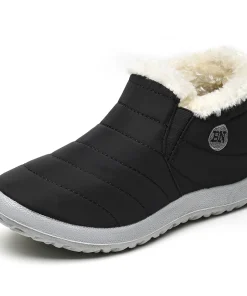 Women Boots Waterproof Winter Boots Fur Shoes Women Slip On Ankle Boots Snow Botas Mujer 2025 Winter Shoes Couple Short Boot - Image 4