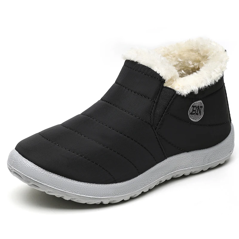 Women Boots Waterproof Winter Boots Fur Shoes Women Slip On Ankle Boots Snow Botas Mujer 2025 Winter Shoes Couple Short Boot - Image 4