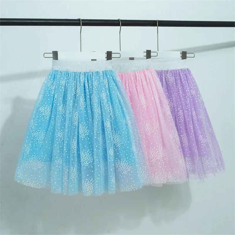 Lawadka Kids Skirts For Girls Glitter Dance Ballet Tutu Kids Clothing Cotton Lace Fashion Sequin Skirts Party Clothes 3-12Years - Image 2