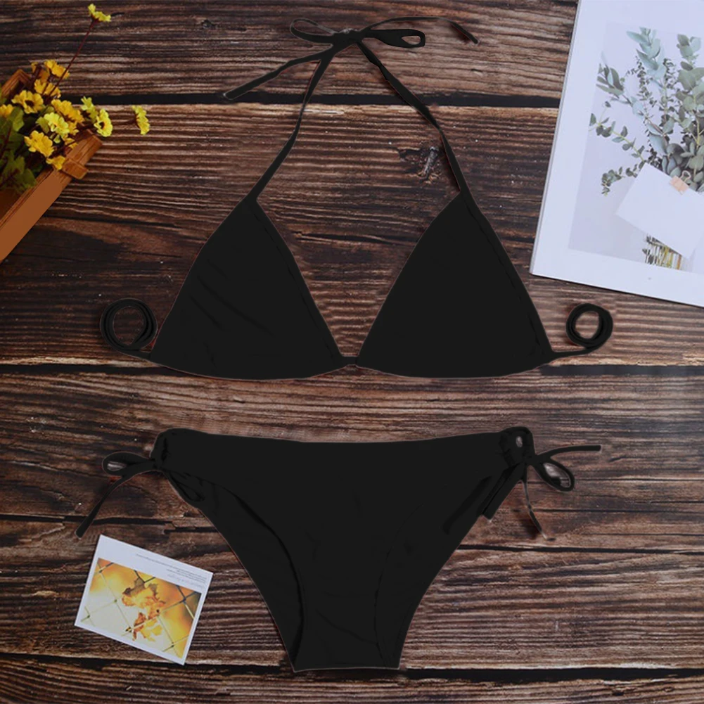 Sexy Underwear Woman Thong Women's Bikinis Set Sexy Two-piece Swimsuit Bandage Style Brazilian Breathable Solid Swimwear Summer - Image 5