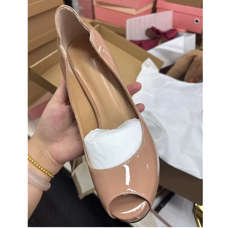Women Spring Peep Toe High Heels Shoes for Woman's Shallow Pointed Toe Solid Color Platform Pumps Sexy Ladies Party Wedding Shoe - Image 4