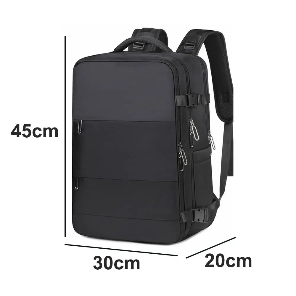 35L Large Capacity Travel Backpack Oxford Shoe Pouch Travel Luggage Bagpack with USB Charging Port Waterproof Carry On Backpack - Image 6